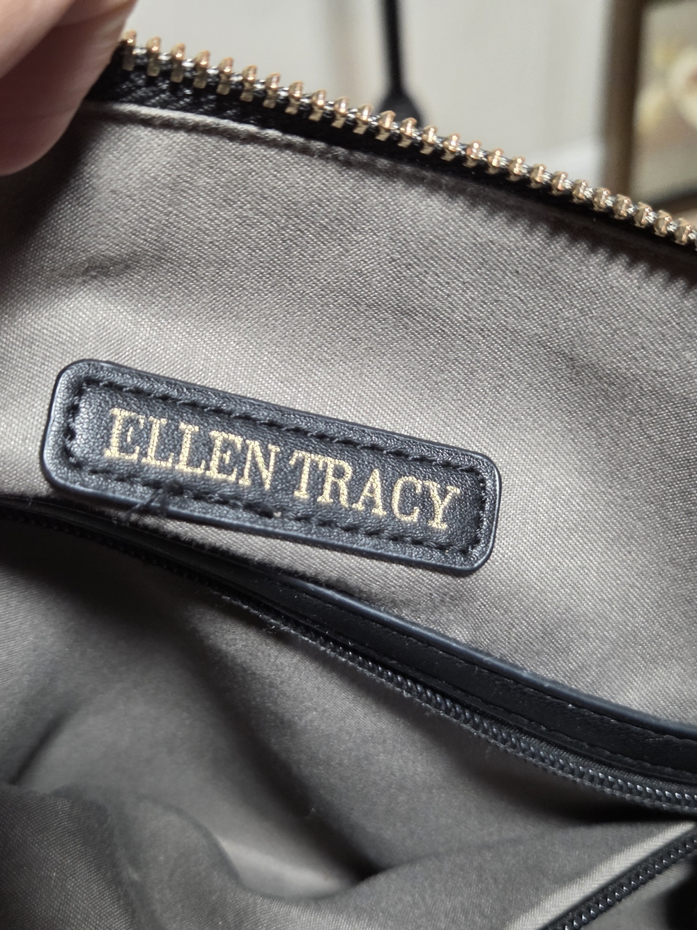 Ellen Tracy Nova Dome Satchel In Navy - Picture 8 of 11